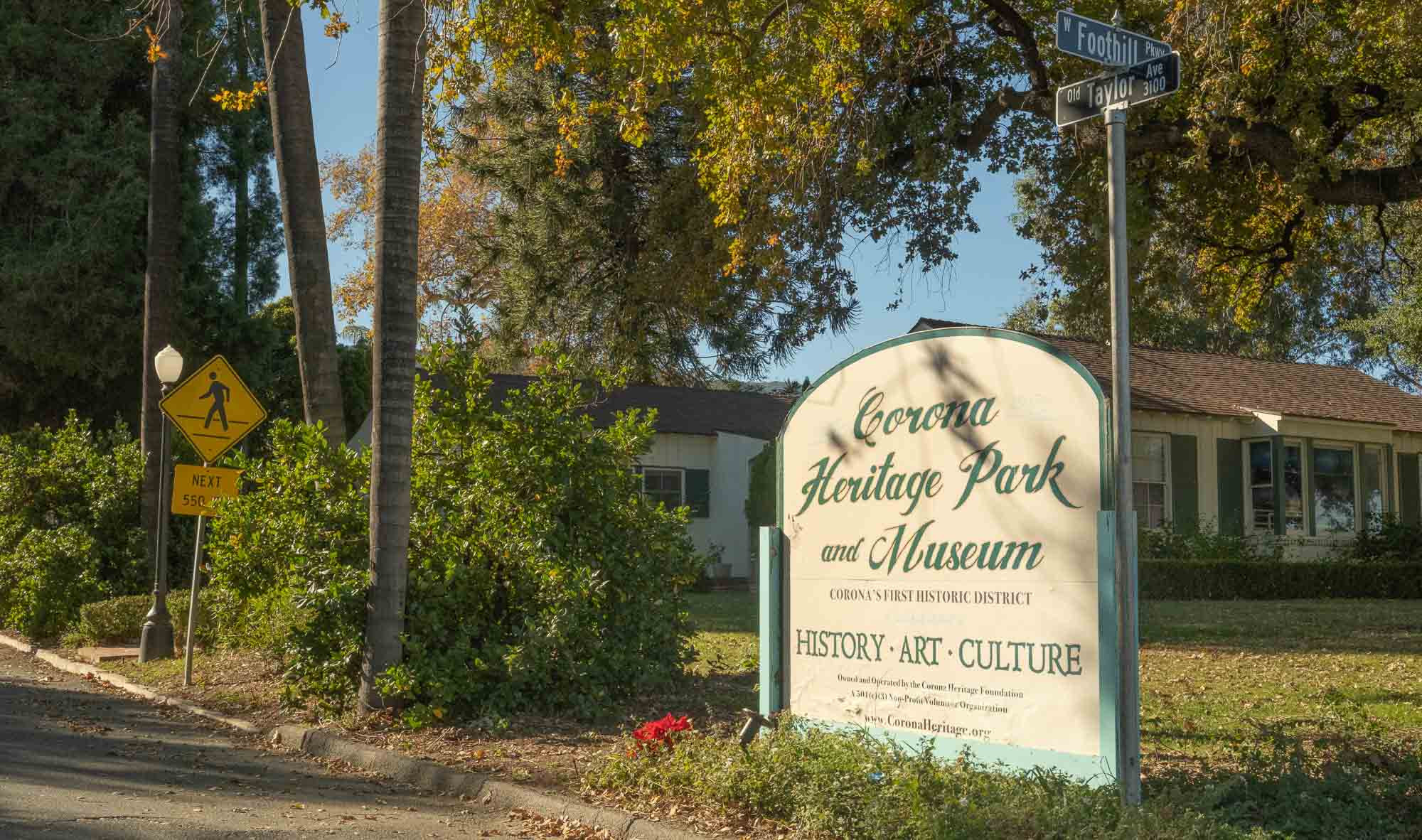 Explore Corona Heritage Park & Museum: Open Tuesday-Saturday with Free Admission.
